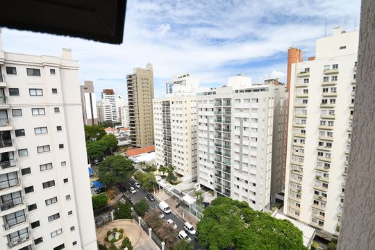 Área de Serviço - Vista de apartamento à venda com 1 quarto, 57m² em Cambuí, Campinas