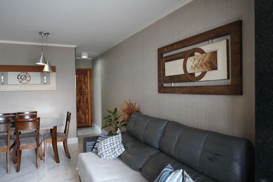 Sala de apartamento à venda com 3 quartos, 82m² em Vila Regente Feijó, São Paulo