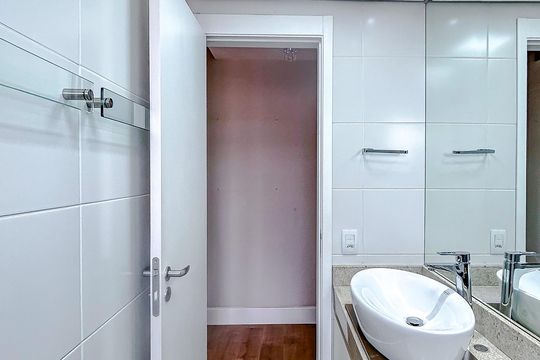 Banheiro da Suíte  de apartamento à venda com 3 quartos, 107m² em Tatuapé, São Paulo