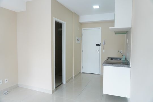 Cozinha de kitnet/studio para alugar com 1 quarto, 23m² em Centro Histórico de São Paulo, São Paulo
