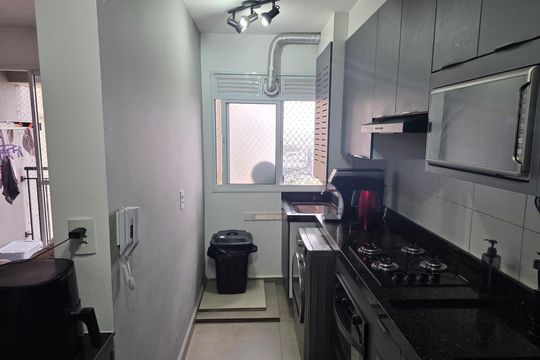 Cozinha de apartamento à venda com 1 quarto, 41m² em Jardim Olavo Bilac, São Bernardo do Campo