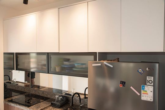 Cozinha de apartamento à venda com 2 quartos, 52m² em Vila Clementino, São Paulo