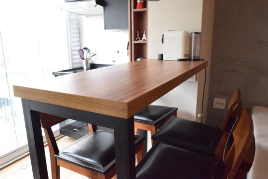 Cozinha de kitnet/studio à venda com 1 quarto, 30m² em Sumaré, São Paulo