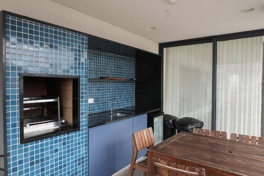 Área comum - Churrasqueira de kitnet/studio à venda com 1 quarto, 24m² em Vila Buarque, São Paulo