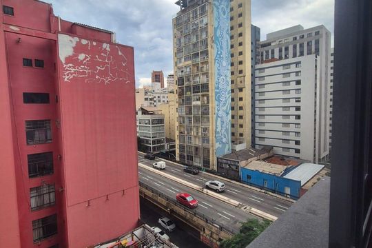 Vista do Quarto de kitnet/studio à venda com 1 quarto, 24m² em Vila Buarque, São Paulo