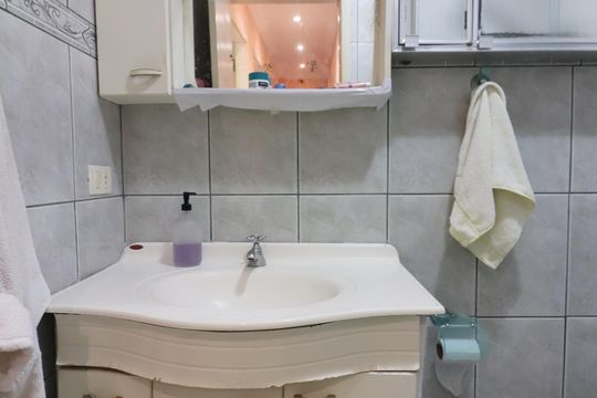 Banheiro Social de apartamento à venda com 2 quartos, 77m² em Vila Helena, São Bernardo do Campo