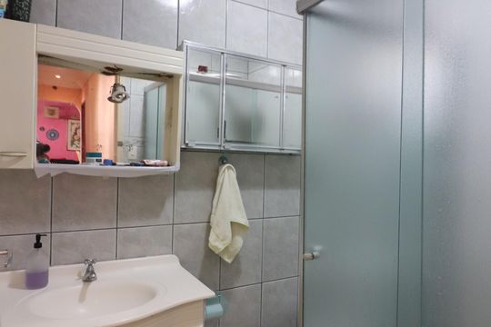 Banheiro Social de apartamento à venda com 2 quartos, 77m² em Vila Helena, São Bernardo do Campo