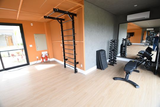 Área comum - Academia de casa de condomínio à venda com 3 quartos, 155m² em Loteamento Santa Ana do Atibaia -- Sousas, Campinas