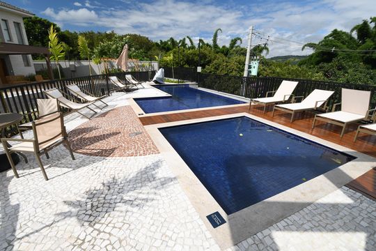 Área comum - Piscina de casa de condomínio à venda com 3 quartos, 155m² em Loteamento Santa Ana do Atibaia -- Sousas, Campinas