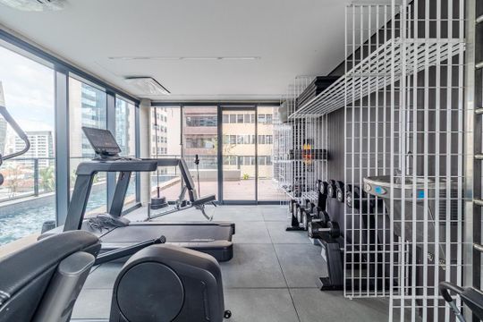 Área comum - Academia de apartamento para alugar com 1 quarto, 45m² em Pinheiros, São Paulo