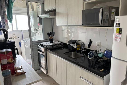 Cozinha de apartamento à venda com 2 quartos, 63m² em Vila Sonia, São Paulo