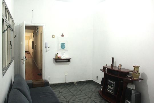 Sala de apartamento para alugar com 2 quartos, 69m² em Boqueirão, Santos