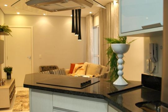 Cozinha  de apartamento à venda com 2 quartos, 56m² em Centro, São Bernardo do Campo