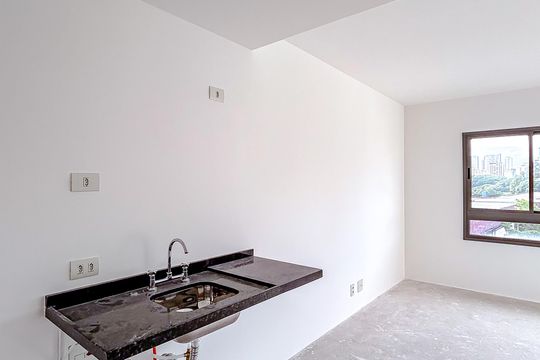 Cozinha de kitnet/studio à venda com 1 quarto, 25m² em Vila Zilda, São Paulo