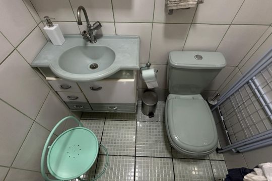 Banheiro da Suíte de casa à venda com 4 quartos, 135m² em Vila Bela Vista, Santo André