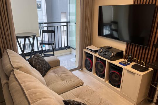 Sala 1 de apartamento à venda com 2 quartos, 56m² em Jardim Norma, São Paulo