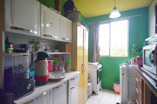 Cozinha de apartamento para alugar com 2 quartos, 48m² em São Miguel, São Leopoldo