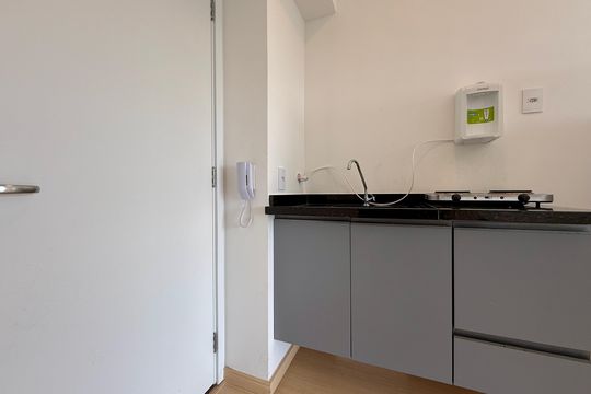Cozinha de kitnet/studio à venda com 0 quarto, 27m² em Santo Amaro, São Paulo