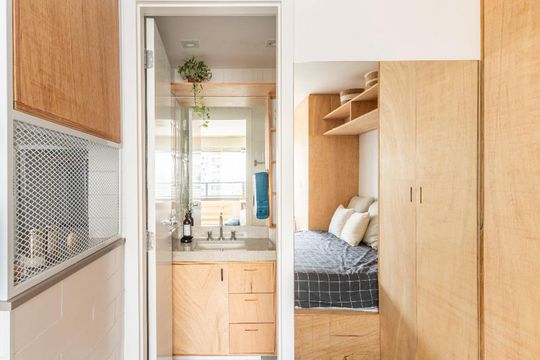 Banheiro de apartamento para alugar com 1 quarto, 29m² em Itaim Bibi, São Paulo