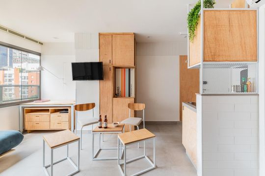 Sala de apartamento para alugar com 1 quarto, 29m² em Itaim Bibi, São Paulo