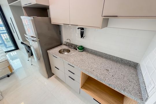 Cozinha de kitnet/studio à venda com 1 quarto, 29m² em Vila Mariana, São Paulo