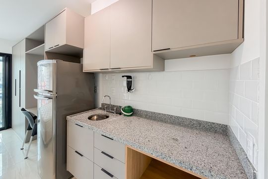 Cozinha de kitnet/studio à venda com 1 quarto, 29m² em Vila Mariana, São Paulo