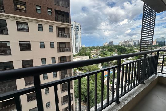 Varanda da Sala de apartamento à venda com 1 quarto, 40m² em Empresarial 18 do Forte, Barueri