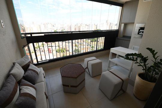 Sala - Sacada de apartamento à venda com 2 quartos, 76m² em Botafogo, Campinas