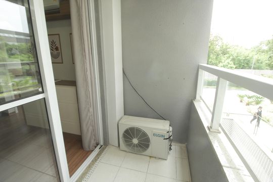Varanda da Sala de kitnet/studio para alugar com 2 quartos, 51m² em Jardim Monte Libano, Santo André