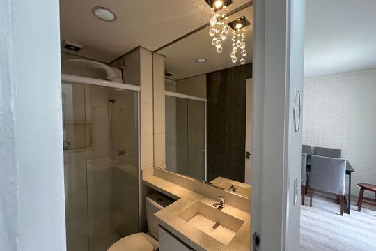 Banheiro  de apartamento para alugar com 2 quartos, 49m² em Vila Carmosina, São Paulo