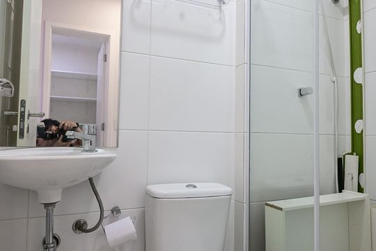 Banheiro de Serviço de apartamento à venda com 3 quartos, 141m² em Vila Andrade, São Paulo