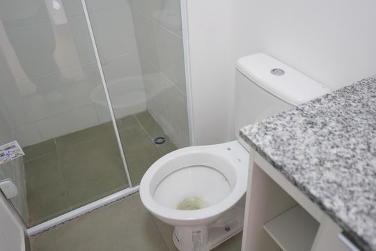 Banheiro de kitnet/studio à venda com 1 quarto, 29m² em Mooca, São Paulo