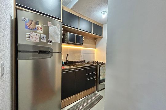 Cozinha de apartamento à venda com 2 quartos, 56m² em Santo Afonso, Novo Hamburgo