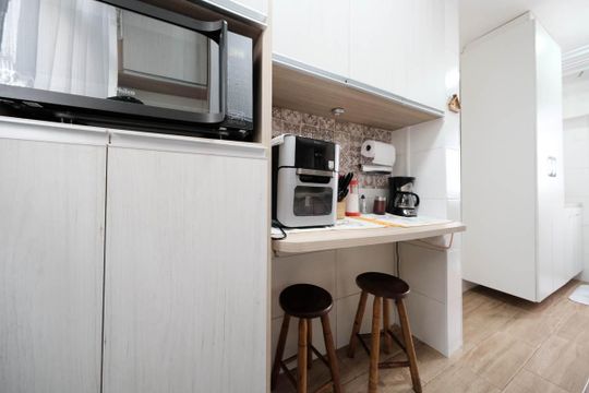 Cozinha e Área de Serviço de apartamento à venda com 2 quartos, 44m² em Vila Silvia, São Paulo