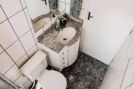 Banheiro de apartamento à venda com 3 quartos, 65m² em Castelo, Belo Horizonte