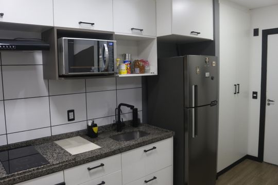 Cozinha de kitnet/studio à venda com 1 quarto, 36m² em Santa Paula, São Caetano do Sul