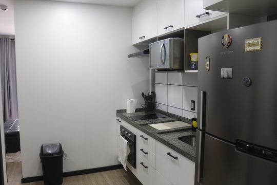 Cozinha de kitnet/studio à venda com 1 quarto, 36m² em Santa Paula, São Caetano do Sul