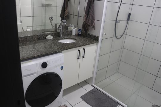 Banheiro de kitnet/studio à venda com 1 quarto, 36m² em Santa Paula, São Caetano do Sul