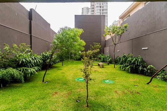 Área comum - Jardim de kitnet/studio à venda com 1 quarto, 35m² em Jardim das Acacias, São Paulo