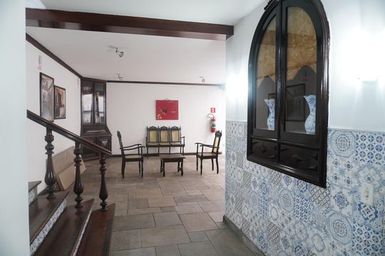 Área comum de kitnet/studio para alugar com 1 quarto, 27m² em República, São Paulo