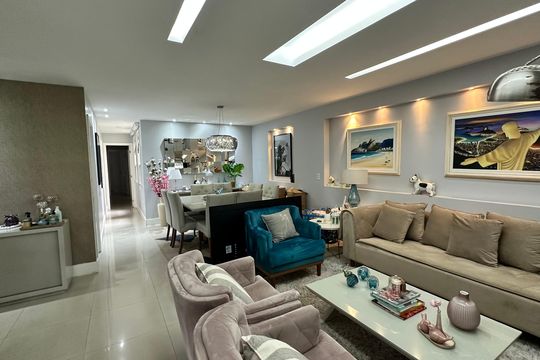 Sala de apartamento à venda com 3 quartos, 191m² em Recreio dos Bandeirantes, Rio de Janeiro