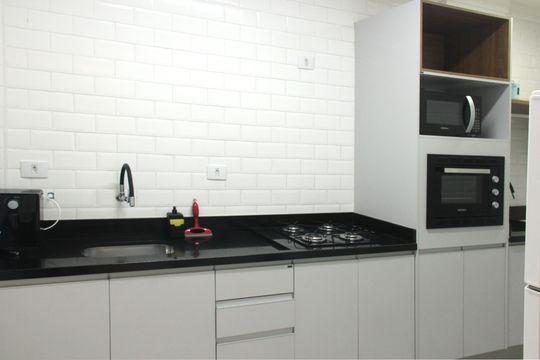Cozinha e Área de Serviço de apartamento para alugar com 1 quarto, 50m² em Aparecida, Santos