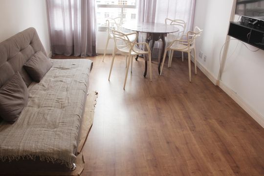 Sala de apartamento para alugar com 1 quarto, 50m² em Aparecida, Santos