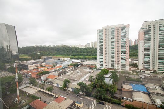 Vista da Sala de apartamento à venda com 2 quartos, 32m² em Jardim Caravelas, São Paulo