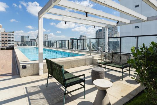Área comum de apartamento à venda com 1 quarto, 29m² em Pinheiros, São Paulo