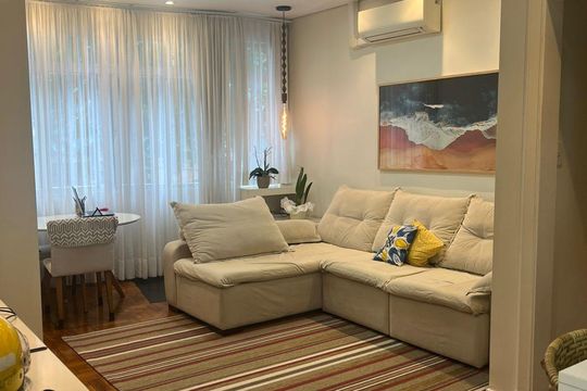Sala de apartamento para alugar com 1 quarto, 78m² em Itararé, São Vicente