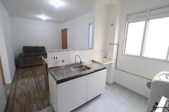 cozinha de apartamento para alugar com 2 quartos, 39m² em Canudos, Novo Hamburgo
