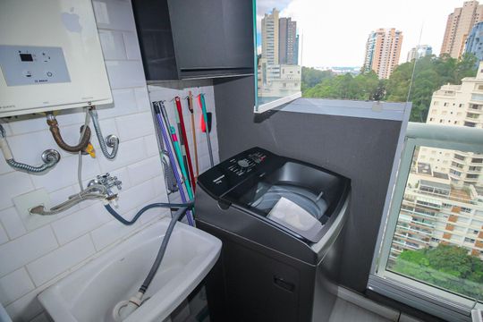 Área de Serviço de kitnet/studio à venda com 1 quarto, 40m² em Panamby, São Paulo