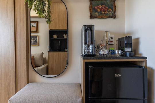 Detalhe cozinha de kitnet/studio para alugar com 1 quarto, 24m² em Vila Nova Conceição, São Paulo
