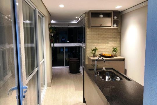 Cozinha de apartamento à venda com 3 quartos, 250m² em Santa Paula, São Caetano do Sul